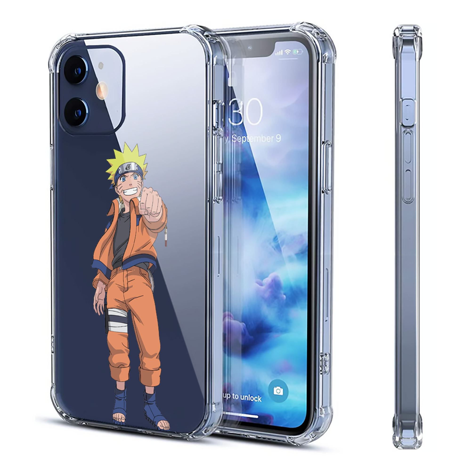 （画像用） NARUTO -ナルト- うずまき ナルト Uzumaki Naruto 【iPhone 12シリーズ対応】透明スマホケース（クリアソフトケース）